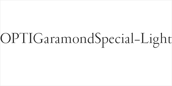 OPTIGaramondSpecial-Light Logo