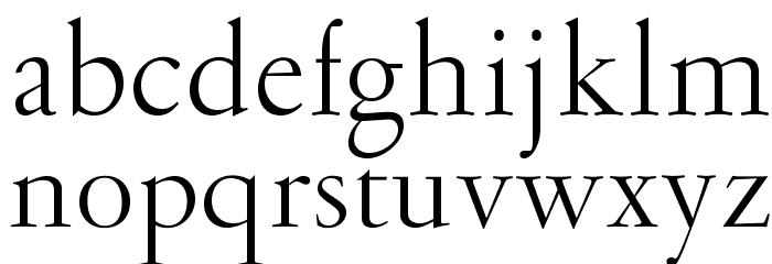 OPTIGaramondSpecial-Light Font LOWERCASE
