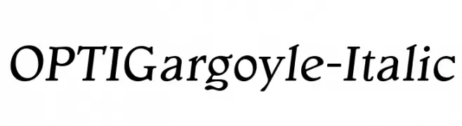 OPTIGargoyle-Italic  Скачать бесплатные шрифты