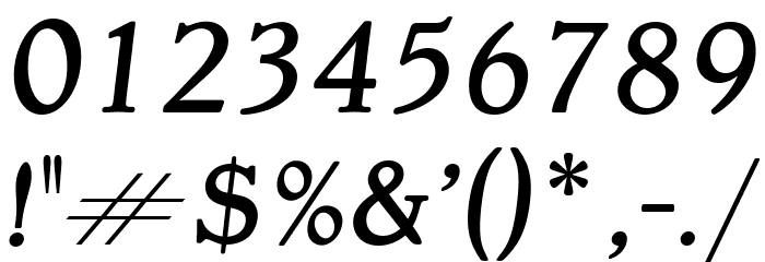 OPTIGargoyle-Italic Font OTHER CHARS