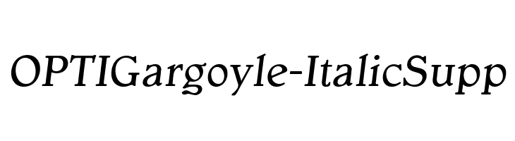 OPTIGargoyle-ItalicSupp Font