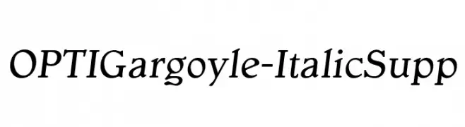 OPTIGargoyle-ItalicSupp  font caratteri gratis