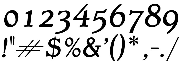 OPTIGargoyle-ItalicSupp Font OTHER CHARS