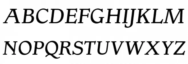 OPTIGargoyle-ItalicSupp Schriftart Groß