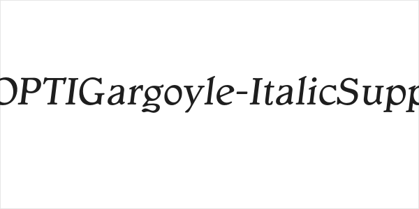 OPTIGargoyle-ItalicSupp Logo