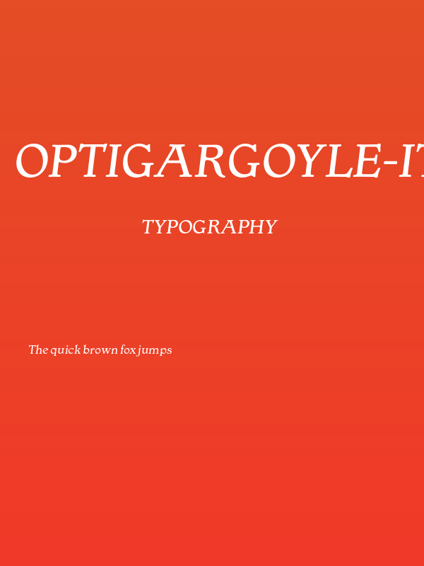 OPTIGargoyle-ItalicSupp Poster