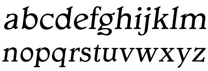OPTIGargoyle-ItalicSupp Font LOWERCASE