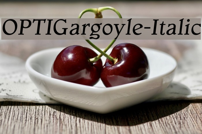 OPTIGargoyle-Italic Font examples