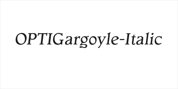 OPTIGargoyle-Italic Logo