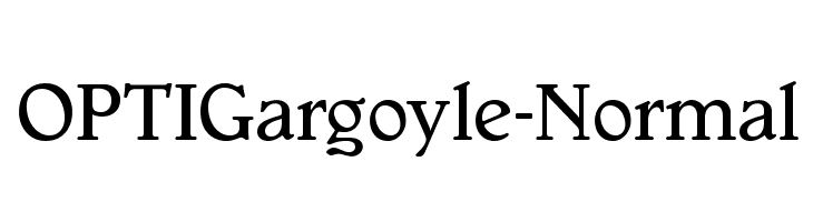 OPTIGargoyle-Normal  Скачать бесплатные шрифты