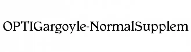 OPTIGargoyle-NormalSupplem  font caratteri gratis