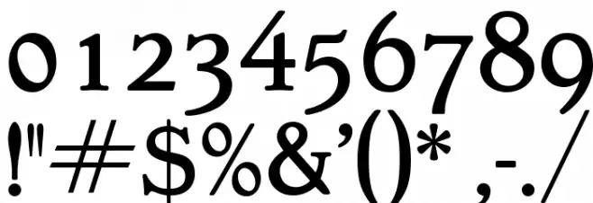 OPTIGargoyle-NormalSupplem Font OTHER CHARS