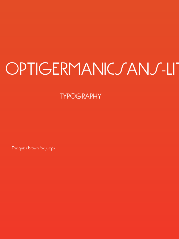 OPTIGermanicSans-Lite Poster