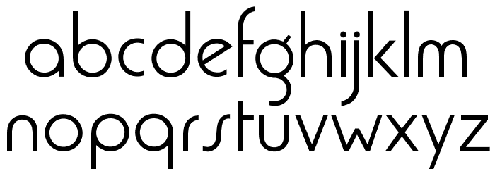 OPTIGermanicSans-Lite Font LOWERCASE