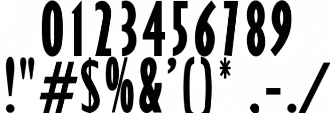 OPTIGibby-BoldXCond Font OTHER CHARS