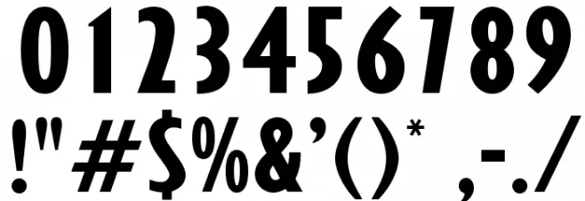 OPTIGibby-XBoldXCondHeads Font OTHER CHARS