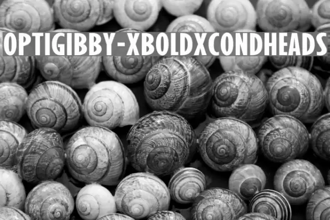 OPTIGibby-XBoldXCondHeads Font examples