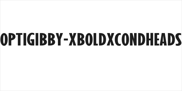 OPTIGibby-XBoldXCondHeads Logo