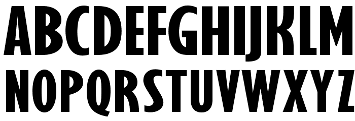OPTIGibby-XBoldXCondHeads Font LOWERCASE