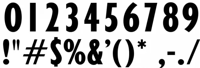 OPTIGibbyDFive-Compressed Font OTHER CHARS