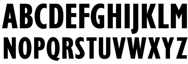 OPTIGibbyDFive-Compressed Schriftart Groß