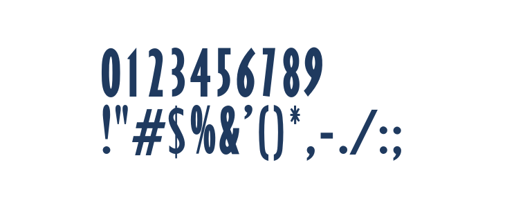 OPTIGibbyFive-BoldXCond Other Characters