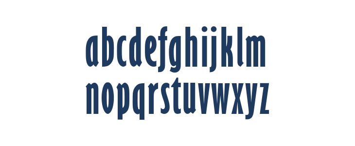 OPTIGibbyFive-BoldXCond Lowercase