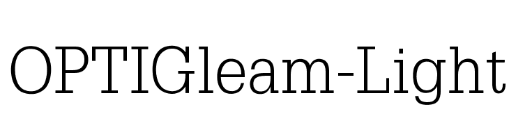 OPTIGleam-Light Font