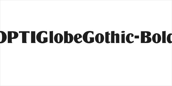 OPTIGlobeGothic-Bold Logo