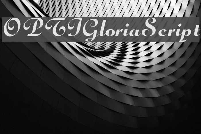 OPTIGloriaScript Font examples