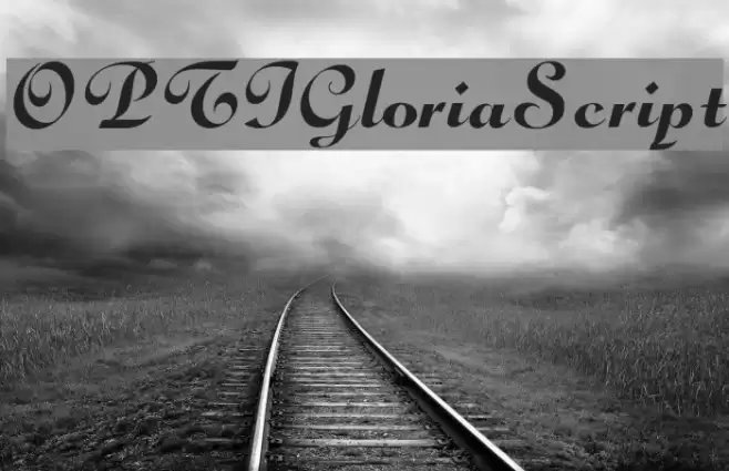 OPTIGloriaScript Font examples