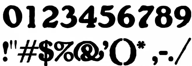 OPTIGorilla Font OTHER CHARS