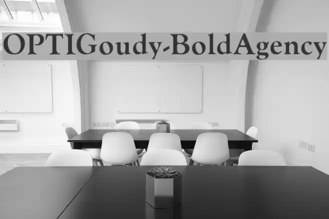 OPTIGoudy-BoldAgency Font examples