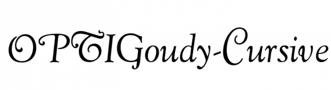 OPTIGoudy-Cursive  Frei Schriftart Herunterladen