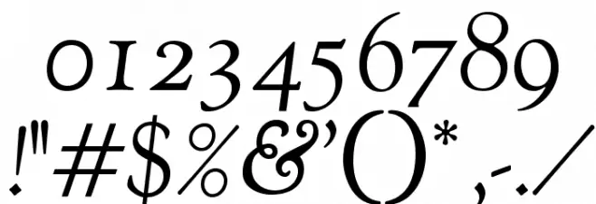 OPTIGoudy-Cursive Font OTHER CHARS