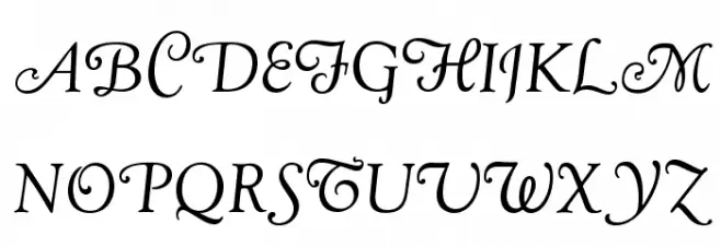 OPTIGoudy-Cursive フォント 大文字