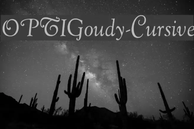 OPTIGoudy-Cursive Font examples