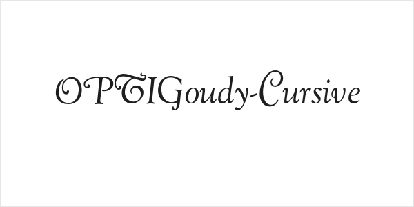 OPTIGoudy-Cursive Logo