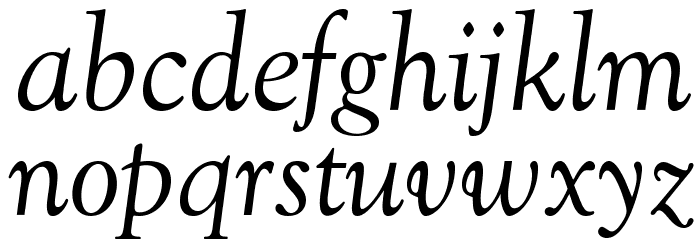 OPTIGoudy-Cursive Font LOWERCASE
