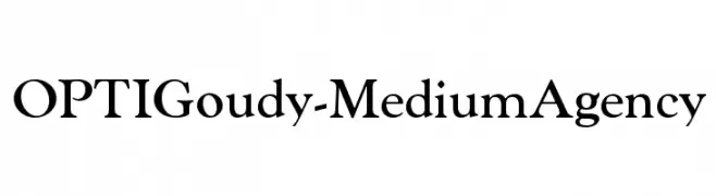 OPTIGoudy-MediumAgency  font caratteri gratis