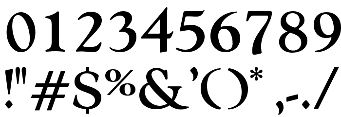 OPTIGoudy-MediumAgency Font OTHER CHARS