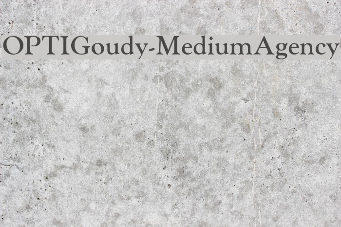 OPTIGoudy-MediumAgency Font examples