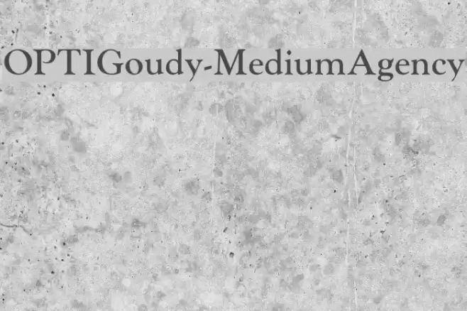 OPTIGoudy-MediumAgency خط examples
