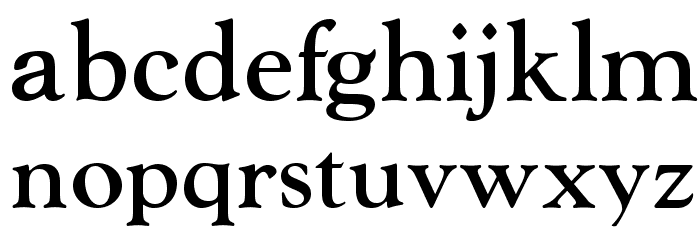 OPTIGoudy-MediumAgency Font LOWERCASE