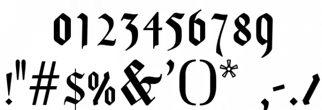 OPTIGoudy-Text Font OTHER CHARS