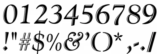 OPTIGoudyHandTooled-Italic Font OTHER CHARS