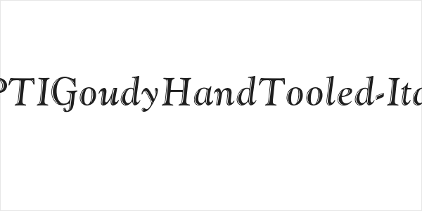 OPTIGoudyHandTooled-Italic Logo