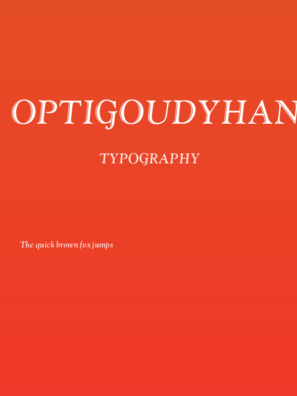 OPTIGoudyHandTooled-Italic Poster