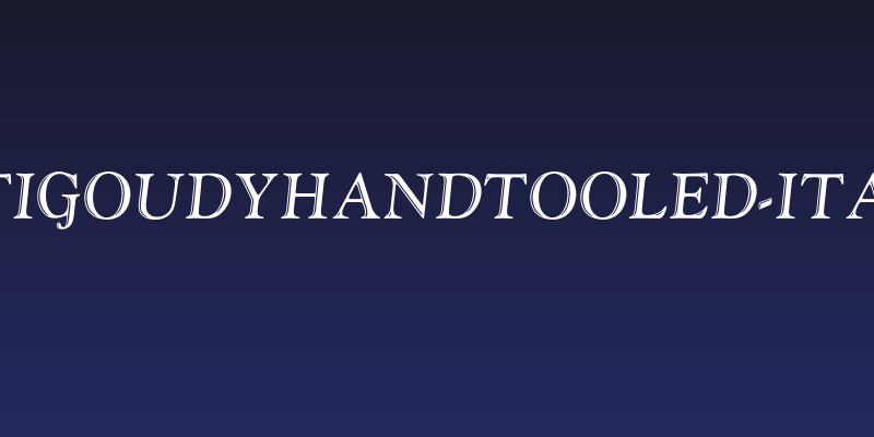OPTIGoudyHandTooled-Italic Social Header