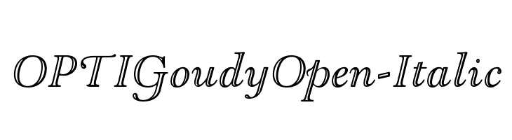 OPTIGoudyOpen-Italic Font